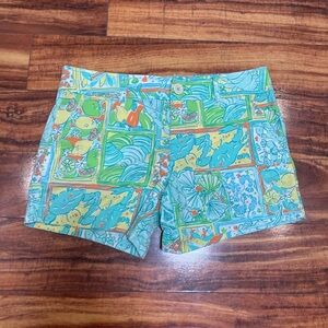 Lilly‎ Pulitzer Callahan Just Add Lemon Patchwork Shorts 6